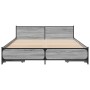 Sonoma-graues Holzwerkstoffbett mit Schubladen 140 x 200 cm von vidaXL, Betten und Lattenroste - Ref: Foro24-3279935, Preis: ...