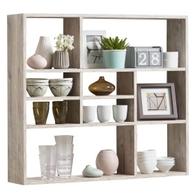 FMD Wall shelf with 9 compartments in sand oak color by FMD, Shelves and shelves - Ref: Foro24-428759, Price: 123,35 €, Disco...