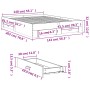 Weißes Holzwerkstoffbett mit Schubladen 140x200 cm von vidaXL, Betten und Lattenroste - Ref: Foro24-3280384, Preis: 217,06 €,...