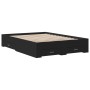 Cama con cajones madera de ingeniería negro 140x190 cm de vidaXL, Camas y somieres - Ref: Foro24-3280399, Precio: 187,99 €, D...