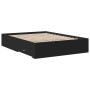 Cama con cajones madera de ingeniería negro 140x190 cm de vidaXL, Camas y somieres - Ref: Foro24-3280399, Precio: 187,99 €, D...