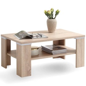 FMD Mesa de centro con estante color roble 100x60x46 cm de FMD, Mesas de centro - Ref: Foro24-428699, Precio: 135,99 €, Descu...