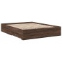 Cama con cajones madera de ingeniería marrón roble 140x200 cm de vidaXL, Camas y somieres - Ref: Foro24-3280390, Precio: 209,...