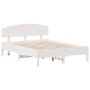 Estructura de cama con cabecero madera pino blanco 120x190 cm de vidaXL, Camas y somieres - Ref: Foro24-3207234, Precio: 172,...