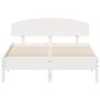 Bed frame with white pine wood headboard 120x190 cm by vidaXL, Beds and slatted bases - Ref: Foro24-3207234, Price: 172,26 €,...