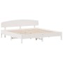 Solid white pine wood headboard bed frame 180x200 cm by vidaXL, Beds and slatted bases - Ref: Foro24-3207198, Price: 210,81 €...