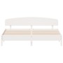 Solid white pine wood headboard bed frame 180x200 cm by vidaXL, Beds and slatted bases - Ref: Foro24-3207198, Price: 210,81 €...