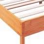 Bed frame with wax brown pine wood headboard 120x190 cm by vidaXL, Beds and slatted bases - Ref: Foro24-3207236, Price: 172,9...