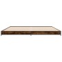 Estructura cama madera ingeniería metal roble ahumado 200x200cm de vidaXL, Camas y somieres - Ref: Foro24-845128, Precio: 99,...