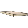 Estructura cama madera ingeniería metal roble Sonoma 90x200 cm de vidaXL, Camas y somieres - Ref: Foro24-845177, Precio: 67,9...