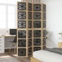 Divider screen 4 panels solid Paulownia wood brown black by vidaXL, Room dividers - Ref: Foro24-358804, Price: 134,14 €, Disc...