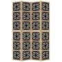 Divider screen 4 panels solid Paulownia wood brown black by vidaXL, Room dividers - Ref: Foro24-358804, Price: 134,14 €, Disc...