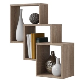 FMD Wall shelf with 3 compartments in oak color by FMD, Shelves and shelves - Ref: Foro24-428726, Price: 75,98 €, Discount: %