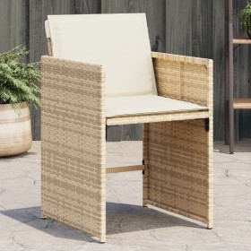 Gartenstühle mit Kissen 4 Stück beiges synthetisches Rattan von vidaXL, Gartenstühle - Ref: Foro24-4007459, Preis: 200,27 €, ...