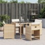 Gartenstühle mit Kissen 4 Stück beiges synthetisches Rattan von vidaXL, Gartenstühle - Ref: Foro24-4007459, Preis: 200,13 €, ...