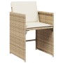 Garden chairs with cushions 4 pcs beige synthetic rattan by vidaXL, Garden chairs - Ref: Foro24-4007459, Price: 200,13 €, Dis...