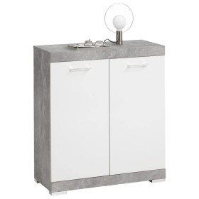 FMD Chest of drawers with 2 doors in concrete and white color 80x34.9x89.9 cm by FMD, Wardrobes - Ref: Foro24-428702, Price: ...