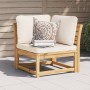 Corner garden sofa and solid acacia cushions 73x73x65 cm by vidaXL, Modular outdoor sofas - Ref: Foro24-366488, Price: 148,09...