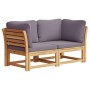 2-Sitzer-Gartensofa mit Kissen aus massivem Akazienholz von vidaXL, Modulare Sofas für den Außenbereich - Ref: Foro24-3214313...