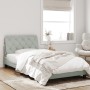 Light gray velvet bed frame with headboard 100x200cm by vidaXL, Beds and slatted bases - Ref: Foro24-3207905, Price: 150,81 €...