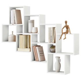 FMD White wall shelf with 11 compartments by FMD, Shelves and shelves - Ref: Foro24-428745, Price: 112,99 €, Discount: %