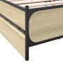 Sonoma oak engineered wood bed with drawers 160x200 cm by vidaXL, Beds and slatted bases - Ref: Foro24-3279923, Price: 230,12...