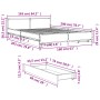 Bett aus Sonoma-Eichenholzwerkstoff mit Schubladen, 160 x 200 cm von vidaXL, Betten und Lattenroste - Ref: Foro24-3279923, Pr...