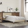 Sonoma oak metal engineered wood bed frame 100x200 cm by vidaXL, Beds and slatted bases - Ref: Foro24-845523, Price: 106,99 €...