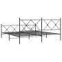 Estructura de cama cabecero y estribo metal negro 183x213 cm de vidaXL, Camas y somieres - Ref: Foro24-376525, Precio: 138,69...