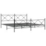 Estructura de cama cabecero y estribo metal negro 200x200 cm de vidaXL, Camas y somieres - Ref: Foro24-376527, Precio: 140,35...