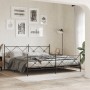 Estructura de cama cabecero y estribo metal negro 200x200 cm de vidaXL, Camas y somieres - Ref: Foro24-376527, Precio: 140,35...