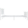 Estructura cama metal con cabecero y estribo blanco 150x200 cm de vidaXL, Camas y somieres - Ref: Foro24-376571, Precio: 127,...