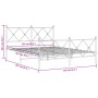 Estructura cama metal con cabecero y estribo blanco 150x200 cm de vidaXL, Camas y somieres - Ref: Foro24-376571, Precio: 127,...