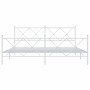 Metal bed frame with headboard and white footboard 180x200 cm by vidaXL, Beds and slatted bases - Ref: Foro24-376573, Price: ...