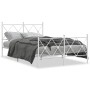 Estructura cama metal con cabecero y estribo blanco 120x200 cm de vidaXL, Camas y somieres - Ref: Foro24-376567, Precio: 122,...