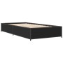 Estructura de cama madera de ingeniería y metal negra 90x190 cm de vidaXL, Camas y somieres - Ref: Foro24-845116, Precio: 84,...