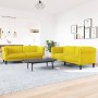 Yellow velvet 2-piece sofa set by vidaXL, Sofas - Ref: Foro24-3209225, Price: 505,16 €, Discount: %