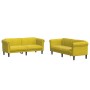 Yellow velvet 2-piece sofa set by vidaXL, Sofas - Ref: Foro24-3209225, Price: 505,16 €, Discount: %