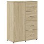 Aparador de madera de ingeniería roble Sonoma 60x31x84 cm de vidaXL, Aparadores - Ref: Foro24-840508, Precio: 95,77 €, Descue...