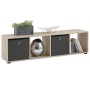 FMD 4-compartment oak-colored shelf by FMD, Bookcases and shelves - Ref: Foro24-428753, Price: 114,99 €, Discount: %