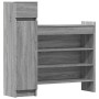 Sonoma gray engineered wood shoe rack 100.5x28x100 cm by vidaXL, Shoe racks and shoe organizers - Ref: Foro24-840427, Price: ...