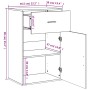 White engineered wood storage cabinet 56.5x39x90 cm by vidaXL, Lockers and storage cabinets - Ref: Foro24-840709, Price: 71,5...