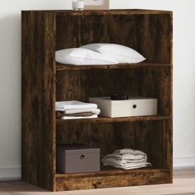 Smoked oak engineered wood cabinet 77x48x102 cm by vidaXL, Dresser Organizers and Bar Hangers - Ref: Foro24-840825, Price: 10...