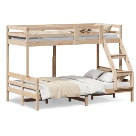 Solid pine wood bunk bed 90x200/120x200 cm by vidaXL, Beds and slatted bases - Ref: Foro24-3207185, Price: 330,99 €, Discount: %