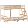 Solid pine wood bunk bed 90x200/120x200 cm by vidaXL, Beds and slatted bases - Ref: Foro24-3207185, Price: 336,60 €, Discount: %