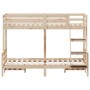 Solid pine wood bunk bed 90x200/120x200 cm by vidaXL, Beds and slatted bases - Ref: Foro24-3207185, Price: 336,60 €, Discount: %