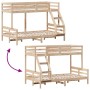 Solid pine wood bunk bed 90x200/120x200 cm by vidaXL, Beds and slatted bases - Ref: Foro24-3207185, Price: 336,60 €, Discount: %