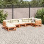 7-piece garden sofa set with wax-brown pine wood cushions by vidaXL, Garden sets - Ref: Foro24-3299546, Price: 771,05 €, Disc...