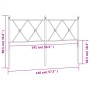 Kopfteil aus weißem Metall, 140 cm von vidaXL, Kopf- und Fußteile - Ref: Foro24-376584, Preis: 44,75 €, Rabatt: %