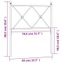 Kopfteil aus weißem Metall, 80 cm von vidaXL, Kopf- und Fußteile - Ref: Foro24-376578, Preis: 34,29 €, Rabatt: %